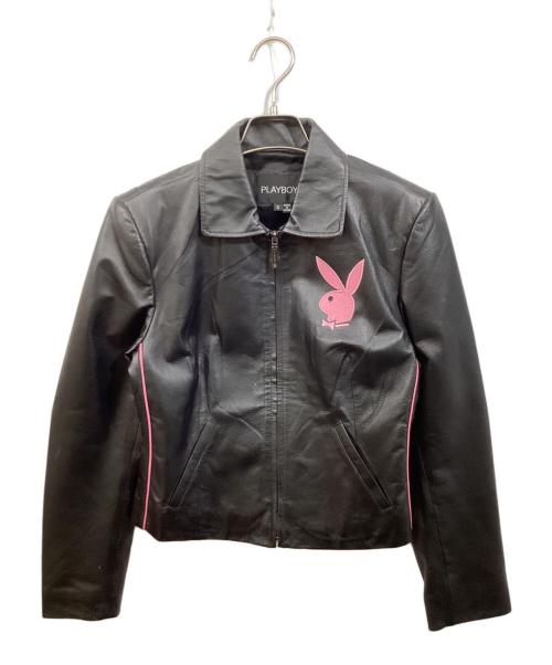 PLAY BOY（プレイボーイ）PLAY BOY (プレイボーイ) レザージャケット ブラック サイズ:Sの古着・服飾アイテム