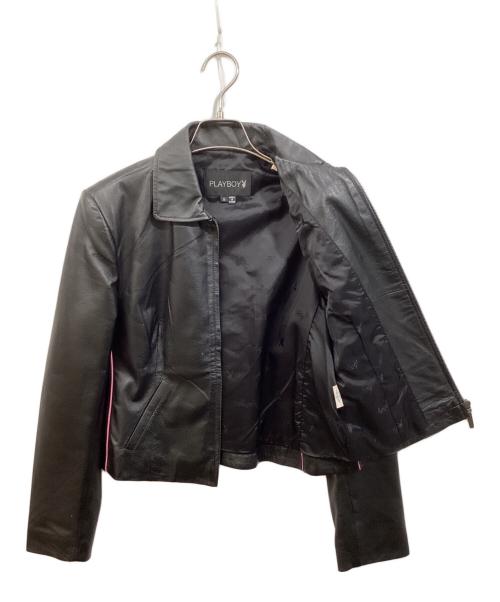 PLAY BOY（プレイボーイ）PLAY BOY (プレイボーイ) レザージャケット ブラック サイズ:Sの古着・服飾アイテム