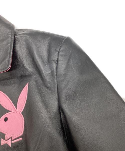 PLAY BOY（プレイボーイ）PLAY BOY (プレイボーイ) レザージャケット ブラック サイズ:Sの古着・服飾アイテム