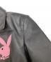 中古・古着 PLAY BOY (プレイボーイ) レザージャケット ブラック サイズ:S：13000円