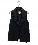 LIMI feuリミフゥ）の古着「ボタンレスベスト」｜ブラック