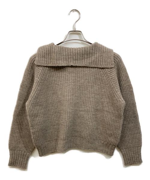 MHL（エムエイチエル）MHL (エムエイチエル) スキッパーニット ブラウン サイズ:SIZE 2の古着・服飾アイテム