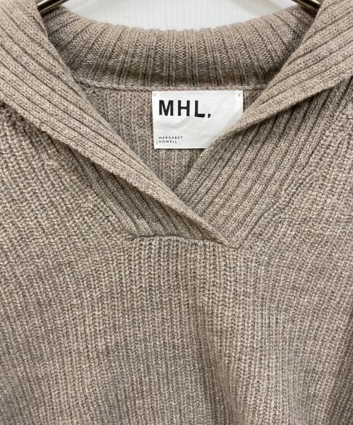 MHL（エムエイチエル）MHL (エムエイチエル) スキッパーニット ブラウン サイズ:SIZE 2の古着・服飾アイテム