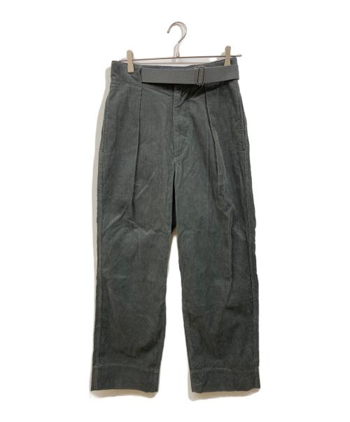 MHL（エムエイチエル）MHL (エムエイチエル) DRY COTTON NEEDLECORD PANTS グレー サイズ:SIZE 1の古着・服飾アイテム