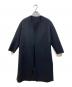 MUSE de Deuxieme Classe（ミューズ ドゥーズィエム クラス）の古着「リバーロングノーカラーコート」｜ブラック