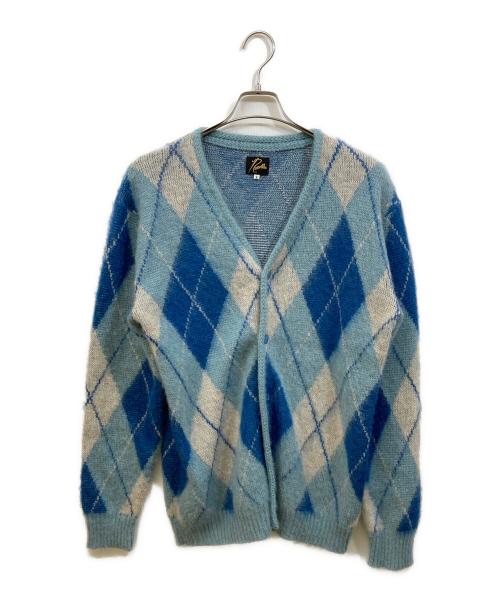 Needles（ニードルズ）Needles (ニードルズ) Mohair Cardigan - Argyle スカイブルー サイズ:SIZE Sの古着・服飾アイテム