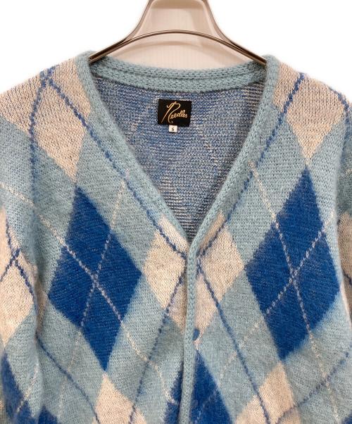 Needles（ニードルズ）Needles (ニードルズ) Mohair Cardigan - Argyle スカイブルー サイズ:SIZE Sの古着・服飾アイテム