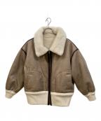 GYDAジェイダ）の古着「リバーシブルエコファージャケット」｜ホワイト×ベージュ