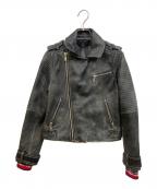 Marc by Marc Jacobsマークバイマークジェイコブス）の古着「カウレザーライダースジャケット」｜ブラック
