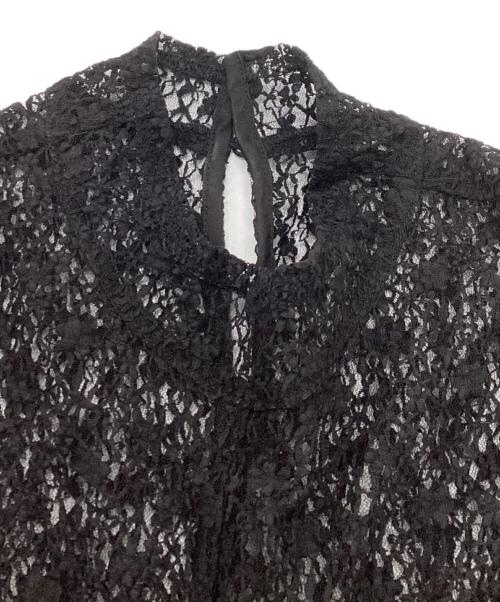 Lily Brown（リリーブラウン）Lily Brown (リリーブラウン) シュリンクレースギャザーリングワンピース ブラック サイズ:1の古着・服飾アイテム