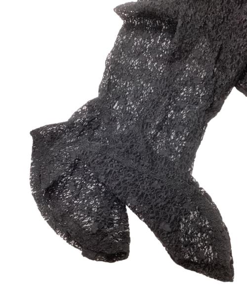 Lily Brown（リリーブラウン）Lily Brown (リリーブラウン) シュリンクレースギャザーリングワンピース ブラック サイズ:1の古着・服飾アイテム