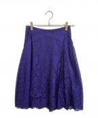 EPOCAエポカ）の古着「フィオーレリバーレース スカート」｜ネイビー