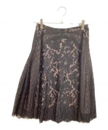 EPOCA（エポカ）の古着「フィオーレリバーレース スカート」｜ブラック