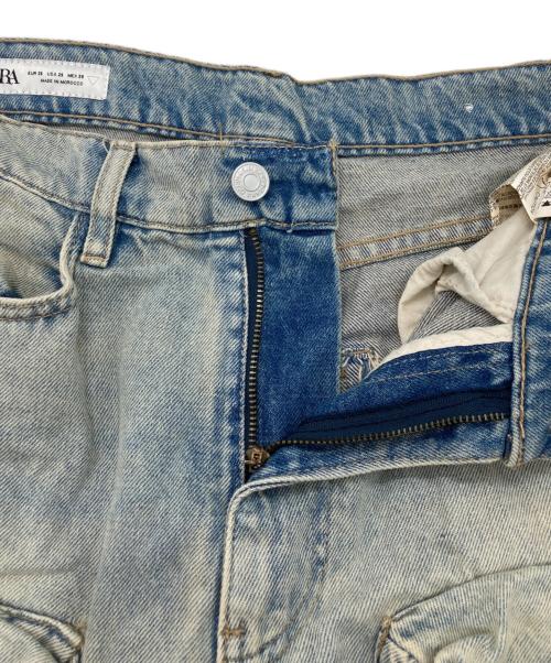 ZARA（ザラ）ZARA (ザラ) デニムカーゴパンツ インディゴ サイズ:36の古着・服飾アイテム