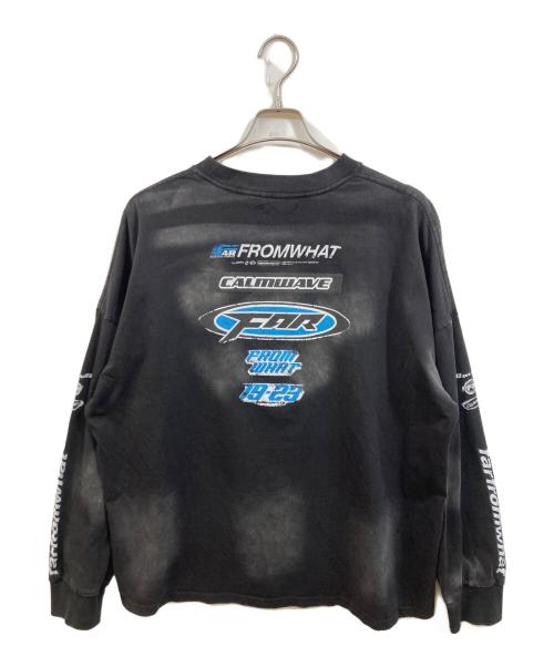 FAR FROM WHAT（ファーフロムワット）FAR FROM WHAT (ファーフロムワット) FAR WASHED  MULTI LOGO  LONG-SLEEVE ブラック サイズ:SIZE 2の古着・服飾アイテム