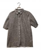 Ameri×MIREI KIRITANIアメリ×ミレイキリタニ）の古着「PLEATS MELON SHIRT」｜グリーン