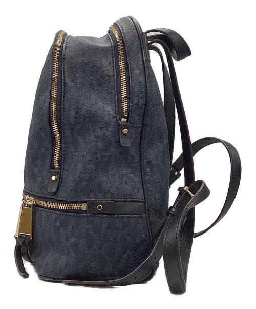 MICHAEL KORS（マイケル・コース）MICHAEL KORS (マイケル・コース) RHEA ZIP MEDIUM COLOR BLOCK LOGO BACKPACK ブルーの古着・服飾アイテム
