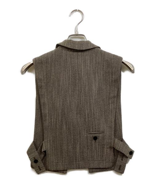 Ameri（アメリ）AMERI (アメリ) CONVERTIBLE HERRINGBONE JACKET オリーブ サイズ:SIZE Sの古着・服飾アイテム