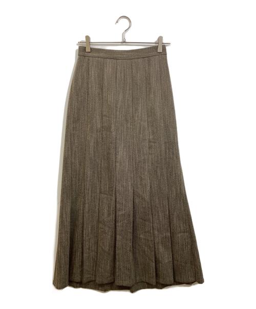 Ameri（アメリ）AMERI (アメリ) HERRINGBONE HEM PLEATS SKIRT オリーブ サイズ:SIZE Mの古着・服飾アイテム