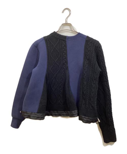 NIKE（ナイキ）NIKE (ナイキ) sacai (サカイ) SPLITCABLE TECH FLEECE SWEATSHIRT ネイビー×ブラック サイズ:SIZE Sの古着・服飾アイテム