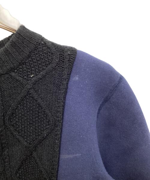 NIKE（ナイキ）NIKE (ナイキ) sacai (サカイ) SPLITCABLE TECH FLEECE SWEATSHIRT ネイビー×ブラック サイズ:SIZE Sの古着・服飾アイテム