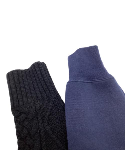 NIKE（ナイキ）NIKE (ナイキ) sacai (サカイ) SPLITCABLE TECH FLEECE SWEATSHIRT ネイビー×ブラック サイズ:SIZE Sの古着・服飾アイテム