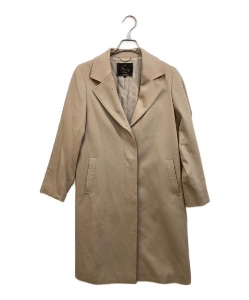 23区（ニジュウサンク）23区 (ニジュウサンク) ロロピアーナスーパーウールロングコート ベージュ サイズ:SIZE 38の古着・服飾アイテム