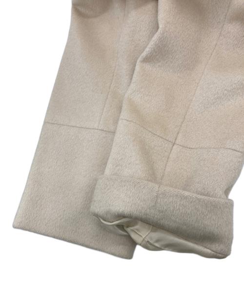 NEWYORKER（ニューヨーカー）NEWYORKER (ニューヨーカー) ファー襟付ダブルウールコート ベージュ サイズ:9ARの古着・服飾アイテム