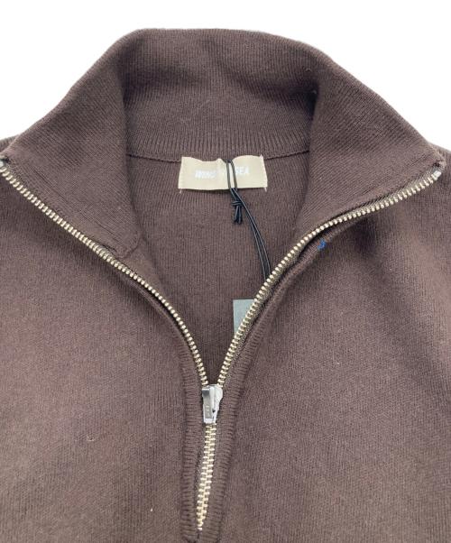 WIND AND SEA（ウィンダンシー）WIND AND SEA (ウィンダンシー) HALF ZIP COTTON CASHMERE KNIT ブラウン サイズ:Lの古着・服飾アイテム