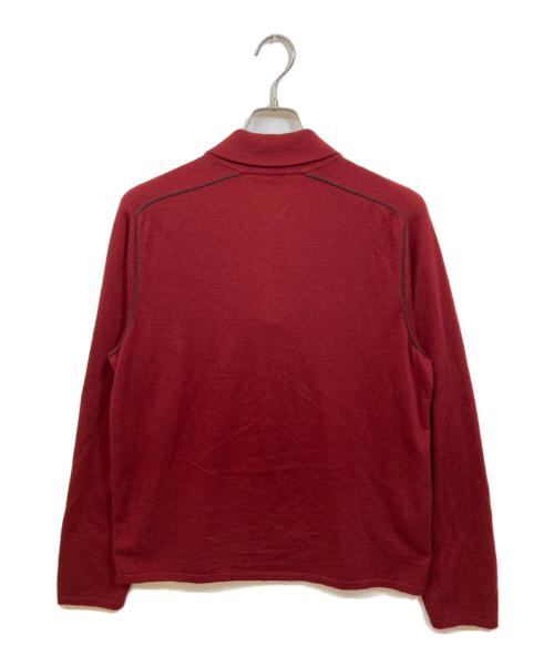 HERMES（エルメス）HERMES (エルメス) ハーフジップカシミヤニット レッド サイズ:Mの古着・服飾アイテム