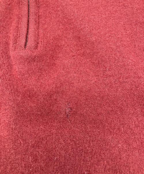 HERMES（エルメス）HERMES (エルメス) ハーフジップカシミヤニット レッド サイズ:Mの古着・服飾アイテム