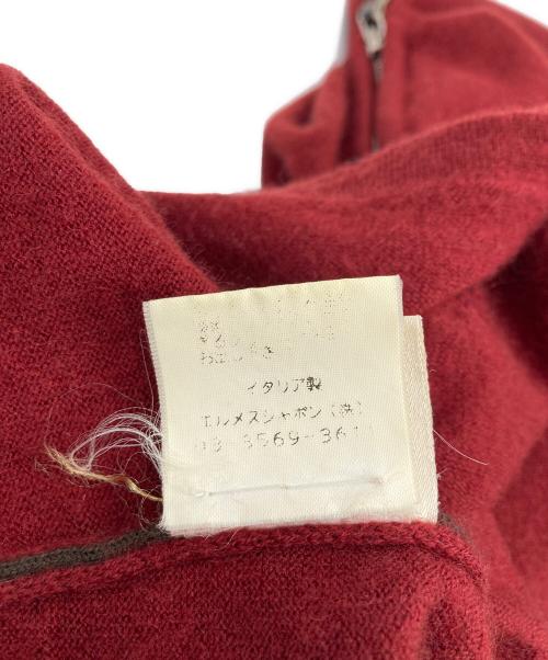 HERMES（エルメス）HERMES (エルメス) ハーフジップカシミヤニット レッド サイズ:Mの古着・服飾アイテム