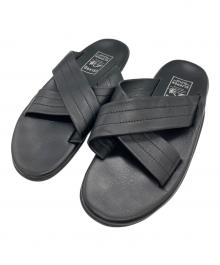 ISLAND SLIPPER×SHIPS（アイランドスリッパ×シップス）の古着「別注クロス レザー サンダル」｜ブラック