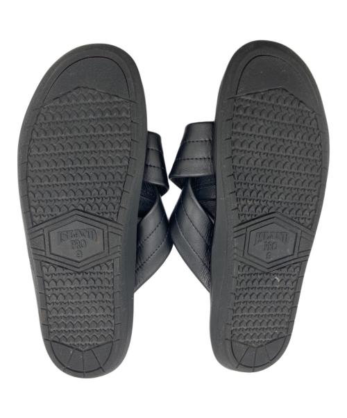 ISLAND SLIPPER（アイランドスリッパ）ISLAND SLIPPER (アイランドスリッパ) SHIPS (シップス) 別注クロス レザー サンダル ブラック サイズ:9の古着・服飾アイテム