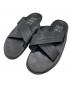 ISLAND SLIPPER（アイランドスリッパ）の古着「別注クロス レザー サンダル」｜ブラック
