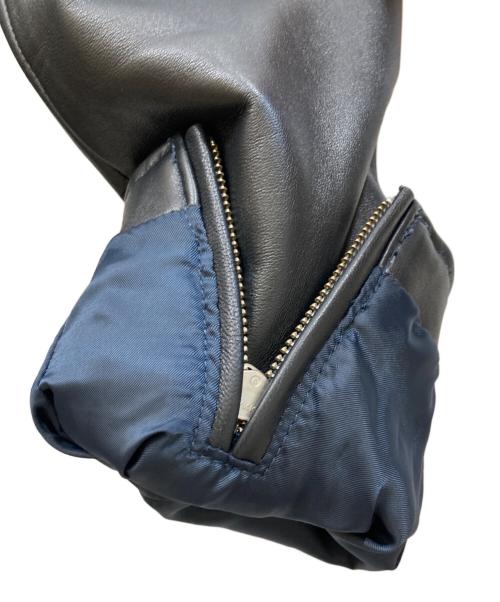 TETE HOMME（テット オム）TETE HOMME (テット オム) ラムレザージャケット ブラック サイズ:Lの古着・服飾アイテム
