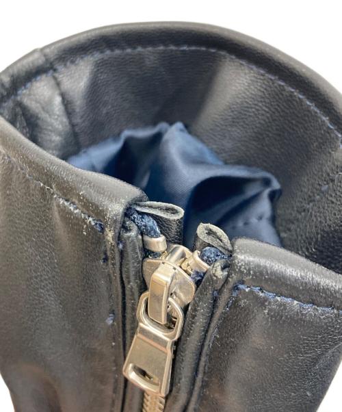 TETE HOMME（テット オム）TETE HOMME (テット オム) ラムレザージャケット ブラック サイズ:Lの古着・服飾アイテム