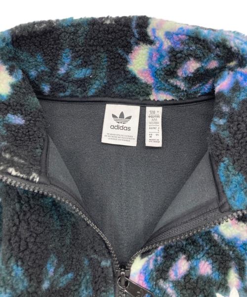 adidas Originals（アディダスオリジナル）adidas originals (アディダスオリジナル) 総柄プリント フラワー フリースジャケット ネイビー サイズ:Lの古着・服飾アイテム