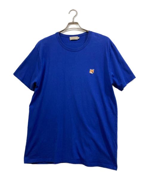 maison kitsune（メゾンキツネ）MAISON KITSUNE (メゾンキツネ) 半袖Tシャツ ブルー サイズ:	SIZE XXLの古着・服飾アイテム