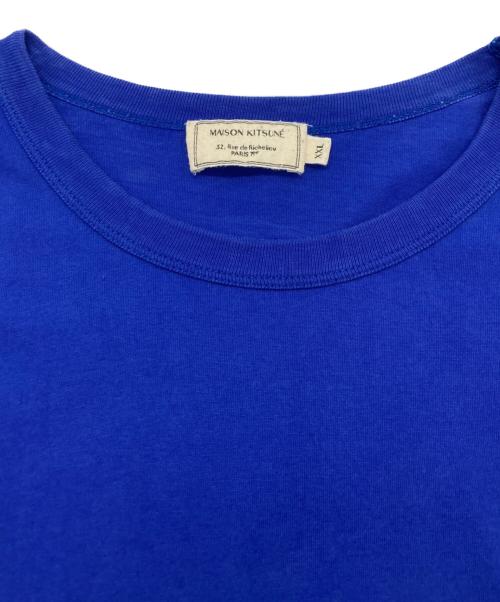 maison kitsune（メゾンキツネ）MAISON KITSUNE (メゾンキツネ) 半袖Tシャツ ブルー サイズ:	SIZE XXLの古着・服飾アイテム