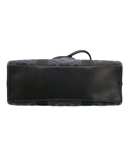 COACH（コーチ）COACH (コーチ) ブラック ラージ スミス トート・シグネチャー デニム ブラックの古着・服飾アイテム
