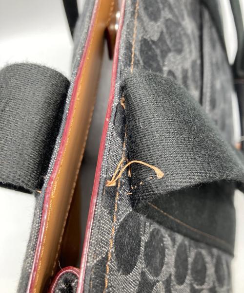 COACH（コーチ）COACH (コーチ) ブラック ラージ スミス トート・シグネチャー デニム ブラックの古着・服飾アイテム