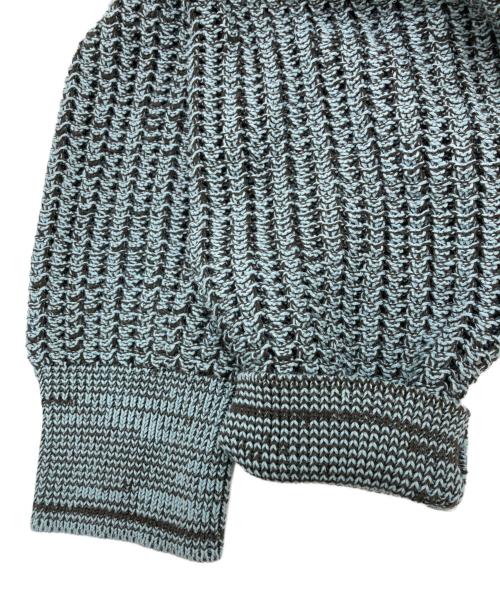 SUGARHILL（シュガーヒル）SUGARHILL (シュガーヒル) COTTON OPEN-WORK KNIT CARDIGAN スカイブルー サイズ:3の古着・服飾アイテム