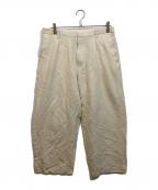 seven by sevenセブンバイセブン）の古着「インタックトラウザーズ」｜アイボリー