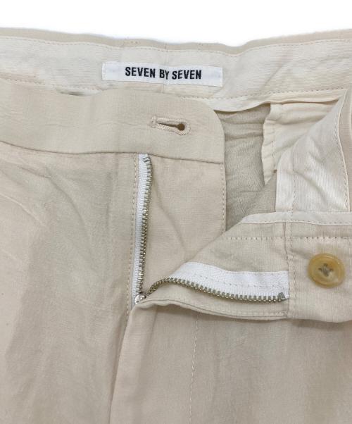 seven by seven（セブンバイセブン）SEVEN BY SEVEN (セブンバイセブン) インタックトラウザーズ アイボリー サイズ:Lの古着・服飾アイテム