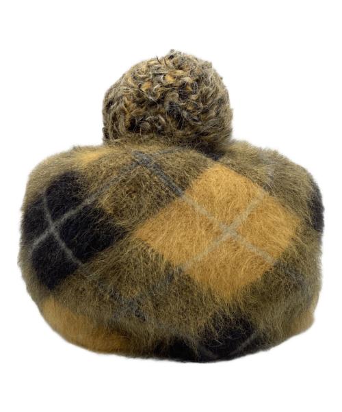 Vivienne Westwood（ヴィヴィアンウエストウッド）Vivienne Westwood (ヴィヴィアンウエストウッド) ボンボン付きチェックベレー帽の古着・服飾アイテム