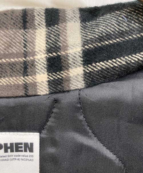 SOFTHYPHEN（ソフトハイフン）SOFTHYPHEN (ソフトハイフン) チェックシャツジャケット ブラック サイズ:SIZE 03の古着・服飾アイテム