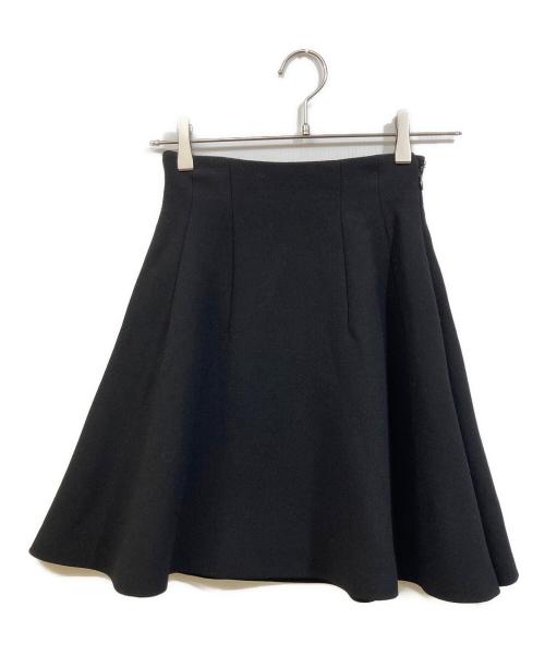 MIU MIU（ミュウミュウ）MIU MIU (ミュウミュウ) ウールミニスカート ブラック サイズ:SIZE 36の古着・服飾アイテム