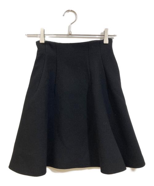 MIU MIU（ミュウミュウ）MIU MIU (ミュウミュウ) ウールミニスカート ブラック サイズ:SIZE 36の古着・服飾アイテム