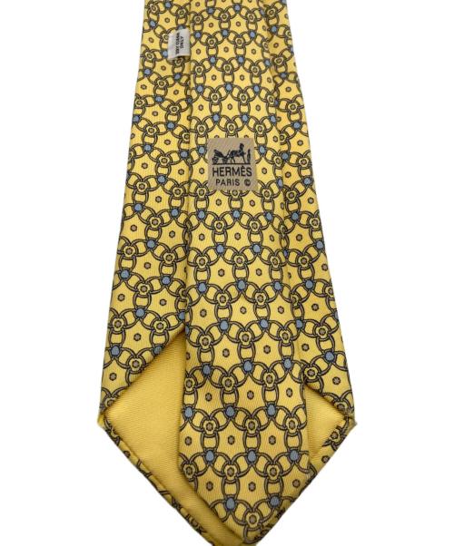 HERMES（エルメス）HERMES (エルメス) シルクネクタイ イエロー サイズ:実寸をご確認くださいの古着・服飾アイテム